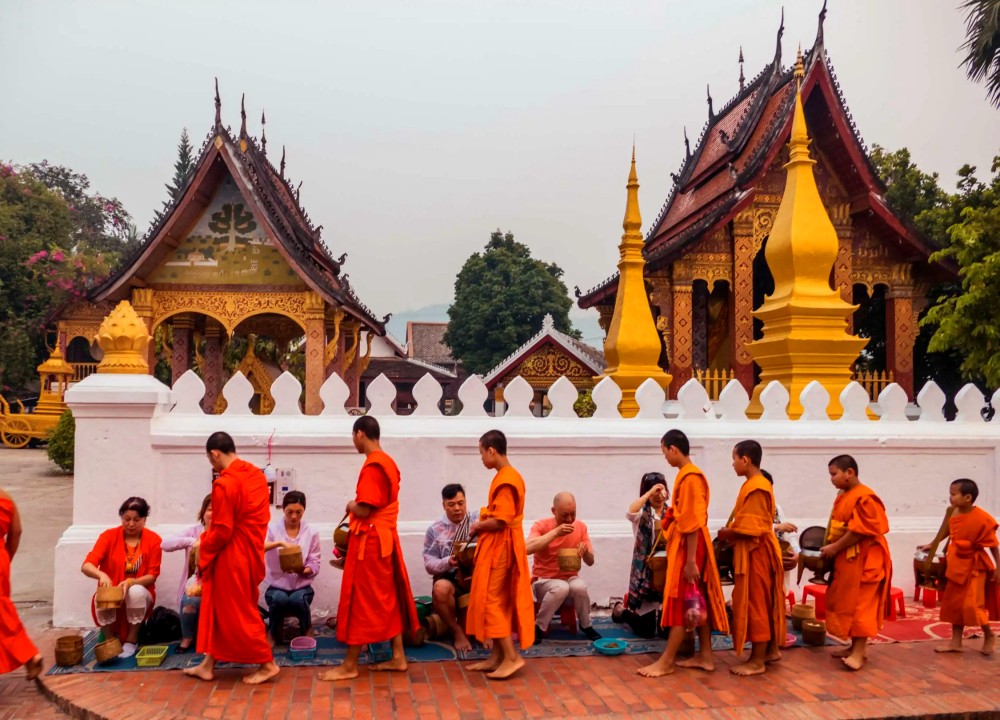 Early Morning Alms Giving to the Monks in Luang Prabang-4