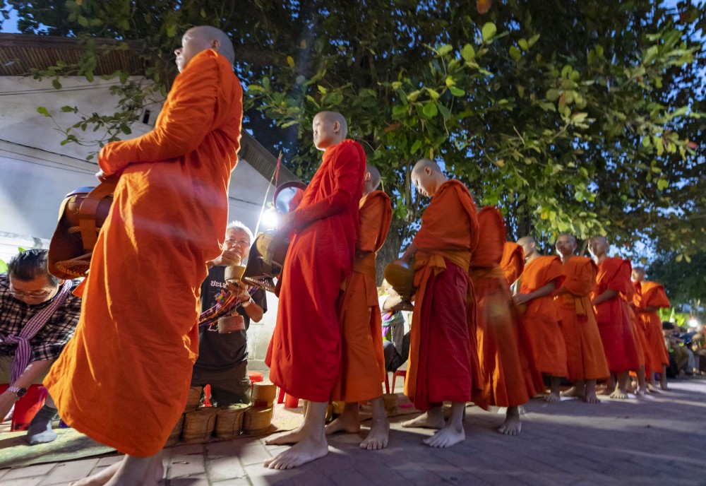 Early Morning Alms Giving to the Monks in Luang Prabang-7