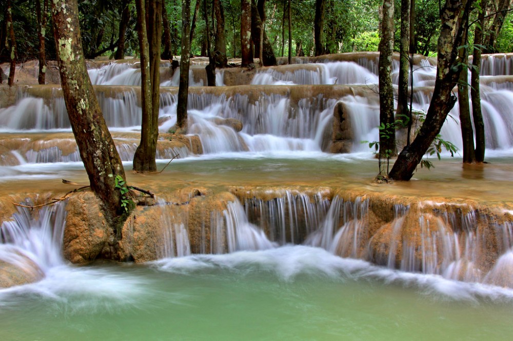 Tad Sae Waterfall in Luang Prabang