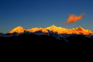The Sunset View of Meili Snow Mountain in Deqen, Diqing