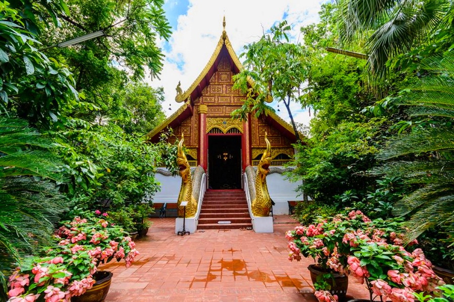 Wat Phra Kaeo in Chiang Rai, Thailand